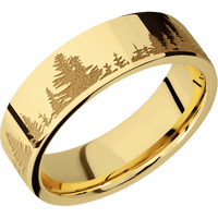 14K Yellow Gold + Polish Finish