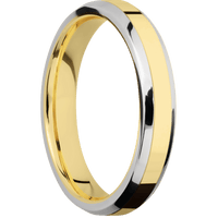 14K Yellow Gold + Polish , Satin Finish