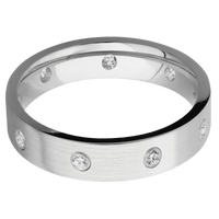 10K White Gold + Satin Finish