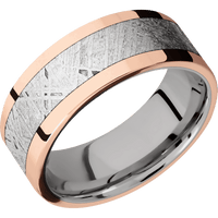 10K Rose Gold + Polish Finish + Titanium