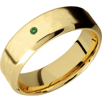 10K Yellow Gold + Hammer , Polish Finish