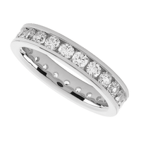 18K White Gold band with 23 Round Lab Grown Diamond having TCW-1.61