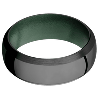 Zirconium + Polish , Satin Finish + Eastern Green
