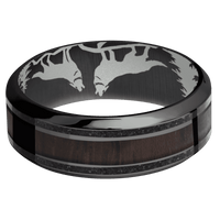Zirconium + Polish , Polish Finish + Crushed Silver
