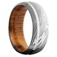 Damascus + Polish Finish + Desert Iron Wood