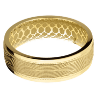 22K Yellow Gold + Satin , Polish Finish