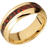 10K Yellow Gold + Hammer , Polish Finish