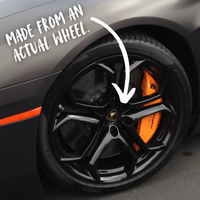 Black Titanium Tire Tread Ring with Supercar Ron Authentic Supercar Wheel Sleeve