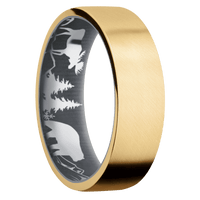 10K Yellow Gold + Anglesatin Finish + Tantalum