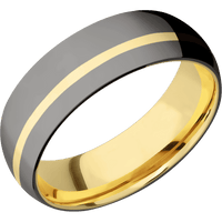 Tantalum Noir + Polish , Polish Finish + 18K Yellow Gold