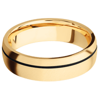 14K Yellow Gold + Anglesatin , Satin Finish