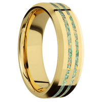 10K Yellow Gold + Polish , Bead Finish