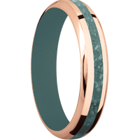 14K Rose Gold + Polish , Polish Finish + Northern Lights