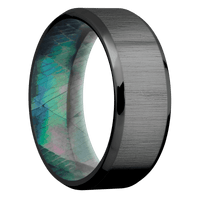 Zirconium + Crosssatinblack , Polish Finish + Black Mother of Pearl