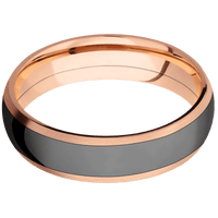 14K Rose Gold + Satin Finish