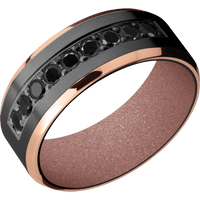 Zirconium + Bead , Bead Finish + Rose Gold