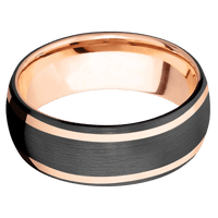 Zirconium + Satin Finish + 18K Rose Gold