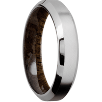 18K White Gold + Anglesatin , Polish Finish + Walnut