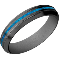 Zirconium + Hammer , Bead Finish + Crushed Silver