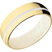10K Yellow Gold + Polish , Polish Finish + Freshwater Mother of Pearl