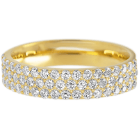 14K Yellow Gold band with 55 Round Lab Grown Diamond having TCW-.82