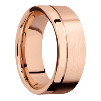 18K Rose Gold + Satin , Polish Finish