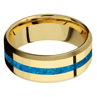 10K Yellow Gold + Polish , Sand Finish