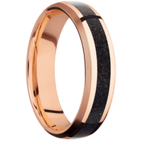 14K Rose Gold + Polish , Satin Finish