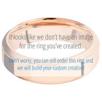 18K Rose Gold + Polish , Satin Finish