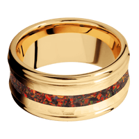 22K Yellow Gold + Hammer , Polish Finish