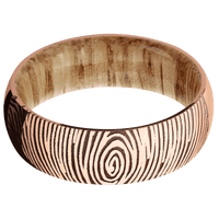 10K Rose Gold + Polish Finish + Natural Oak