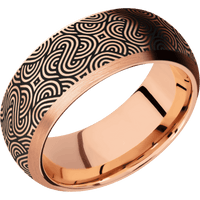 10K Rose Gold + Satin , Satin Finish