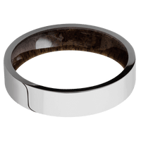 14K White Gold + Polish Finish + Walnut