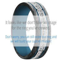 14K White Gold + Polish Finish + Royal Blue