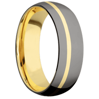 Tantalum Noir + Polish , Polish Finish + 18K Yellow Gold