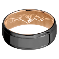 Zirconium + Polish , Polish Finish + 14K Rose Gold