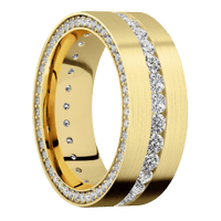 10K Yellow Gold + Satin Finish