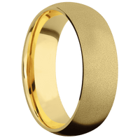 10K Yellow Gold + Sand Finish