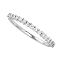 14K White Gold band with 18 Round Lab Grown Diamond (ST) having TCW-.27