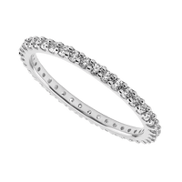 14K White Gold band with 41 Round Lab Grown Diamond having TCW-.62