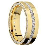 10K Yellow Gold + Satin Finish