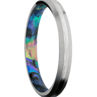 Palladium Silver + Hammer , Sand Finish + Abalone