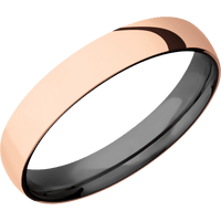 14K Rose Gold + Polish Finish + Zirconium
