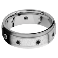 14K White Gold + Anglestone , Satin Finish