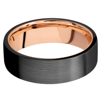 Zirconium + Satin Finish + 14K Rose Gold