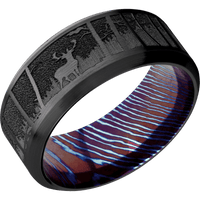 Zirconium + Satin , Satin Finish + Titanium Damascus