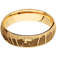 14K Yellow Gold + Satin Finish