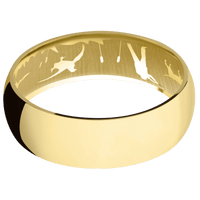 14K Yellow Gold + Polish Finish