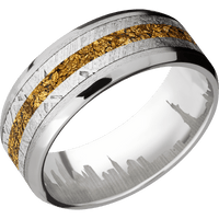 Palladium Silver + Stone , Polish Finish