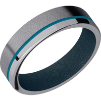 Tantalum + Sand , Polish Finish + Blue Titanium